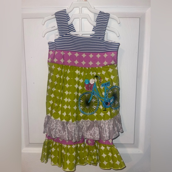 Girls 3T boutique outfit. La Jenns two piece tunic top and ruffle bottoms. EUC - Picture 1 of 5